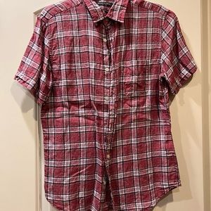 Mens Banana Republic short sleeve button down shirt